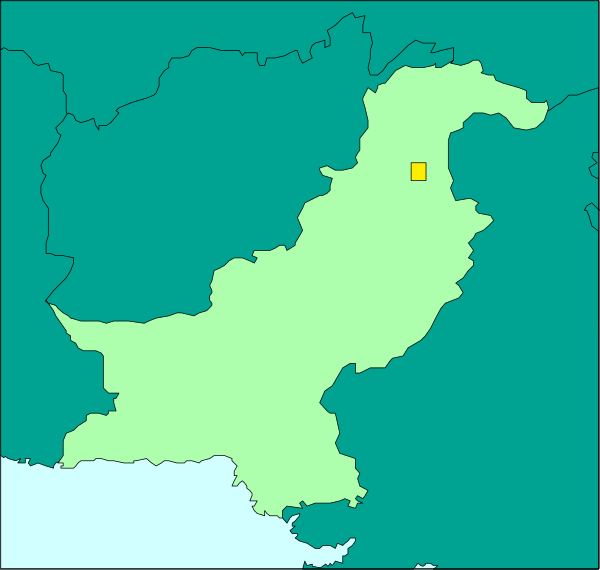 The map shows two different views of Pakistan with a highlighted province labeled "Punjab."