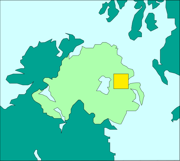 The image shows a map with an island labeled "Yellow" surrounded by water bodies on it; there is no text present in this clip-art illustration.