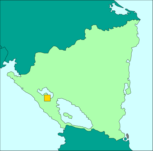 The map shows a green country with an island labeled "Samoa" surrounded by water within another larger landmass that is colored in white on top of it.