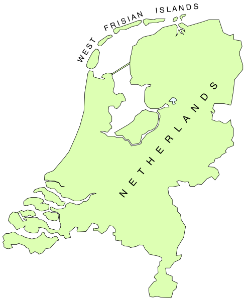 The map shows a stylized outline of Europe with country names labeled on it; there is no color information provided for this image.