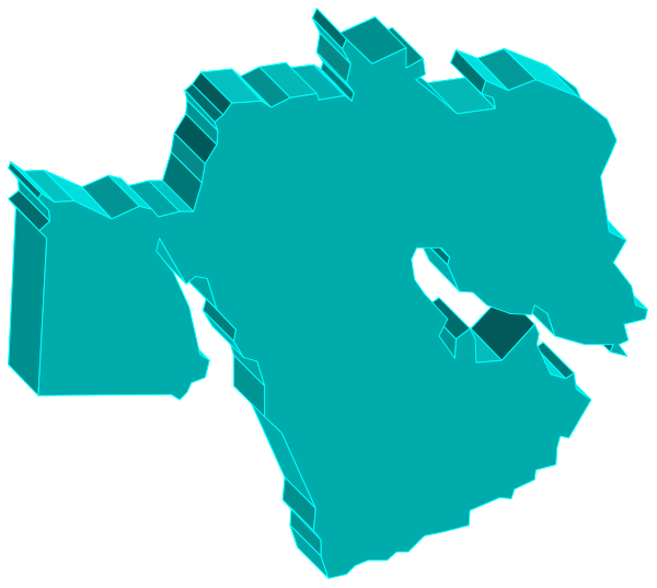 The image shows a black and white puzzle piece with an intricate design that resembles a map of Europe on it.