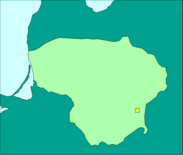 The image shows a map with two distinct regions: on top left corner there is an island labeled "Africa" colored in green; below it to its right side, another region appears as well but without any labeling information provided within this clip-art image.