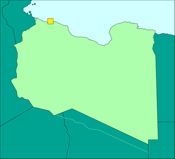 The map shows a country with its borders outlined on it, indicating geographical boundaries such as coastlines, land masses, and possibly political divisions like states or provinces within that territory.