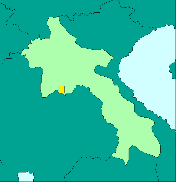 The map shows a region with different colored areas indicating various territories within it; there is no text present on this image to provide additional context about what each color represents.