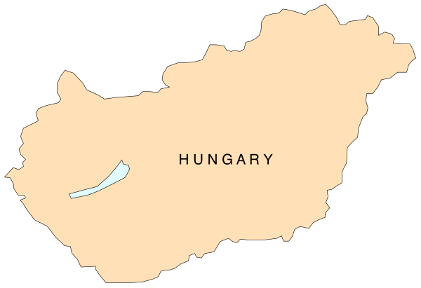 The map shows Hungary with a label indicating its location on Earth.