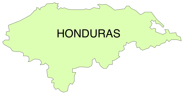 The map shows Honduras with a label indicating its location on Earth.