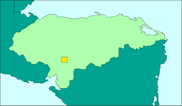 The map shows a country with its capital marked by an orange dot on top of it; there is no text present within this image to provide additional context about what's depicted in the clip-art illustration.