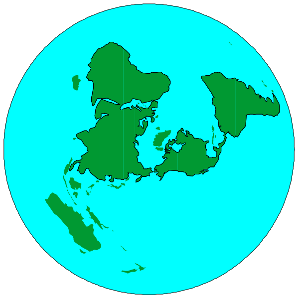 The image shows two maps of Earth with different countries highlighted on a blue background; there is no text present within this clip-art depiction.