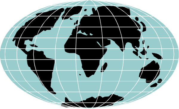The image shows a stylized representation of Earth with two continents highlighted: North America on top left corner and Africa in bottom right corner.