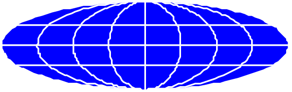 The image shows a blue globe with two continents connected by landmasses on either side of an ocean.