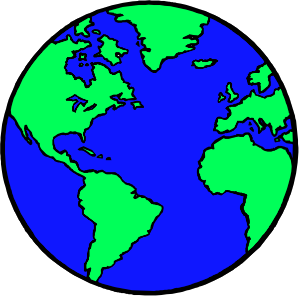 The image shows a black background with two circular images of Earth maps on it; each map is colored differently: blue for landmasses and green for water bodies.