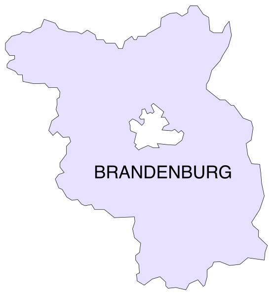 The map shows a region labeled "Erbandenburg" with an area highlighted by purple coloring within it.