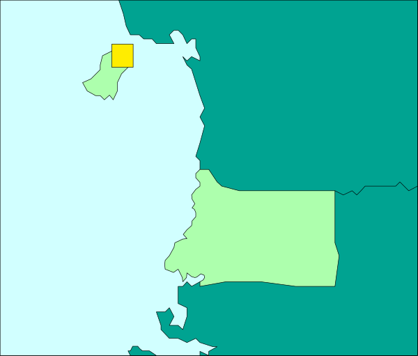 The map shows a stylized representation of an area with various regions labeled "A," "B," "C," etc., indicating different territories within it; there is no text present in this image to provide additional context about what these labels represent, such as countries or states.