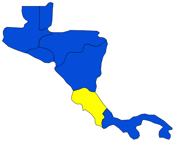 The image shows a stylized map of Florida with various regions highlighted by different colored shapes such as blue squares for Miami-Dade County, yellow rectangles for other areas like Orlando, Tampa Bay and Jacksonville, and black triangular irregular shape covering most of the state indicating an area that is not part of these highlights.