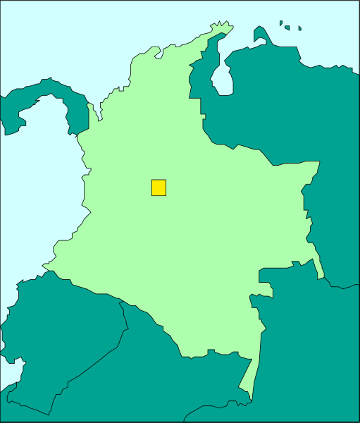 The map shows a country with its capital marked by an icon on it; there is no text present within this small clip-art image.
