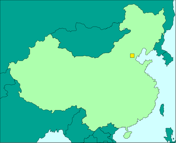 The map shows a stylized representation of China with its provinces labeled, including Hong Kong SAR, Macau SAR, Taiwan Province of China (Republic of China), Tibet Autonomous Region, and other administrative divisions within the People's Republic of China.