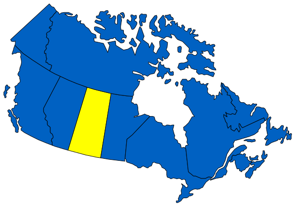 The map shows a blue area labeled "Yellowstone" within Canada with an overlaid yellow rectangle on it.