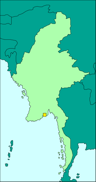 The map shows a country with various regions labeled on it, indicating different administrative divisions within that nation.