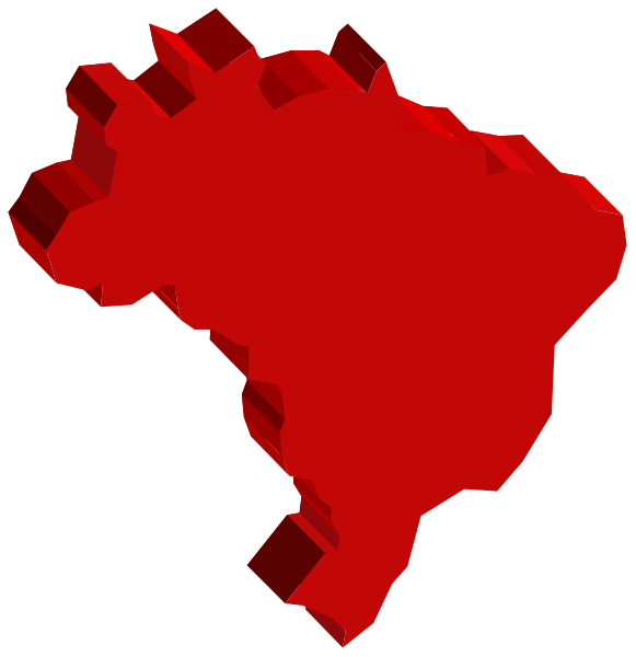 The image shows two different maps of South America: on top, a red map with country borders; below it is another similar-looking but smaller version in black outline against white background.