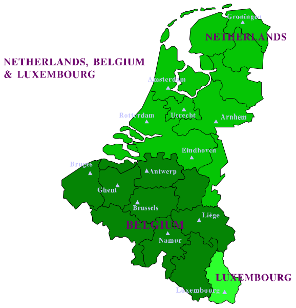 The map shows a stylized representation of Europe with country names labeled on it; there is no depiction of any action taking place in this image as it's static content typically used for informational purposes, such as geography education or travel planning.