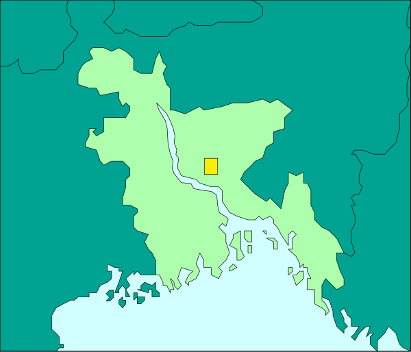 The map shows a region with various administrative divisions outlined on it; there's no text present to provide additional context about this image.
