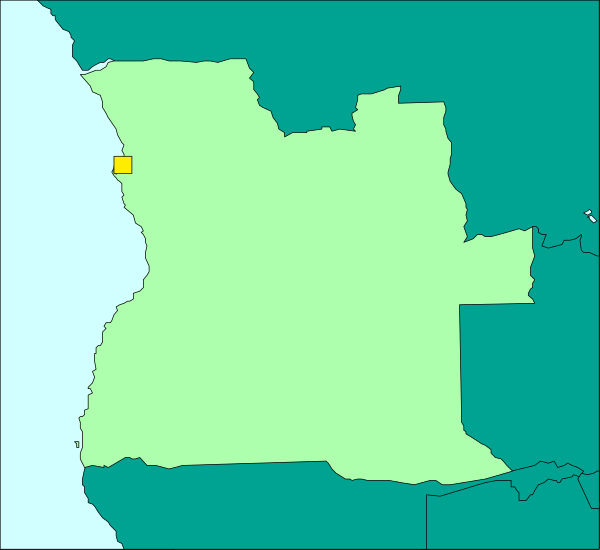The map shows a state with its borders outlined on it, set against an ocean background.