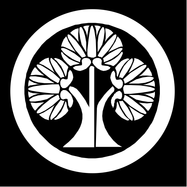 The logo features a stylized tree with three branches inside an oval circle on a black background.