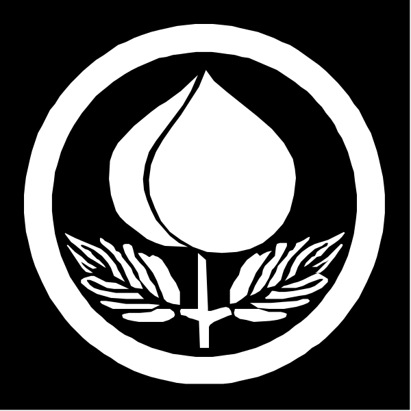 The logo features a stylized olive branch with three leaves on either side of an open book symbolizing knowledge or wisdom.