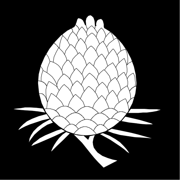 The black and white logo features a stylized depiction of an acacia tree with its characteristic thorns on top against a dark background.