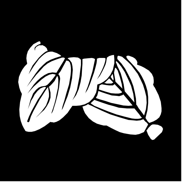 The black and white logo features a leaf design with two leaves on either side of an olive branch at its center.