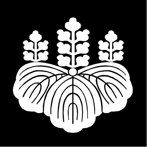 The black and white logo features a stylized flower with five petals on top of an oval shape that resembles leaves at its base.