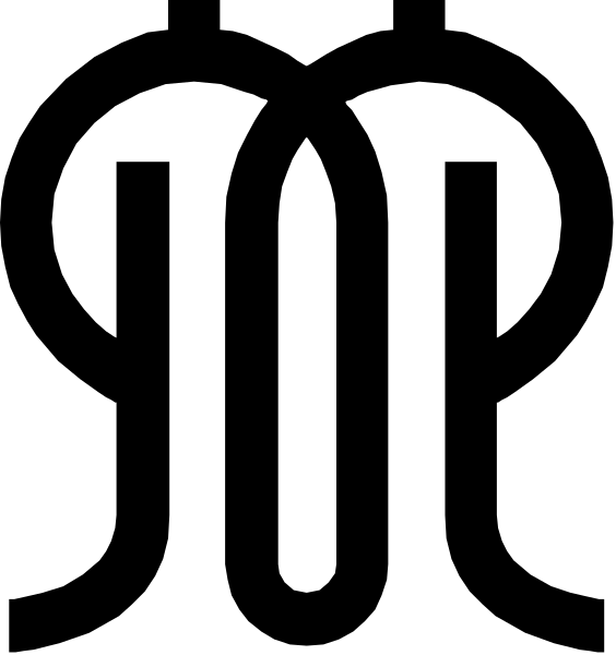 The image shows a simple black and white line drawing of three vertical lines with varying lengths from left to right against an empty background.