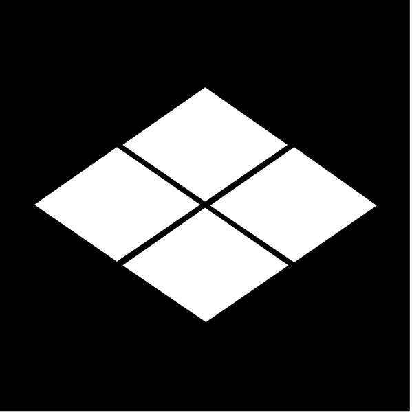 The image shows a black and white icon of an octagon with four squares inside it on top of another square background.