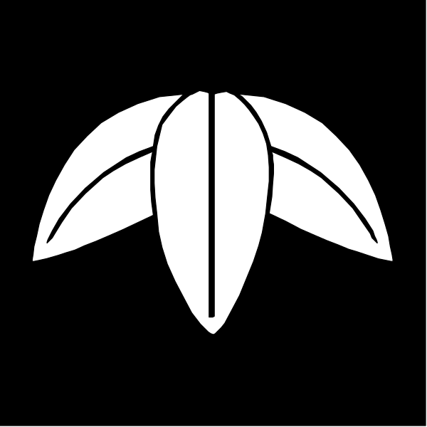The logo features a white leaf on black background with no additional details visible within it.
