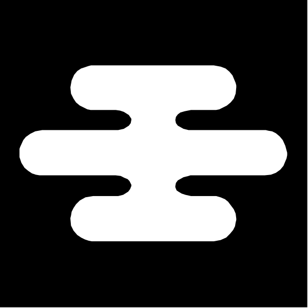 The black and white logo of a company that sells furniture with modern designs featuring clean lines and minimalistic aesthetics.