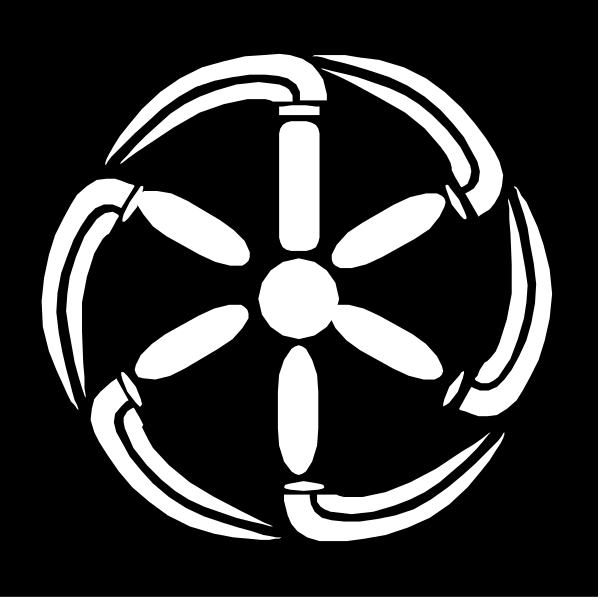 The black and white logo features a compass rose with eight cardinal points marked by stars at each end of an octagon around it.