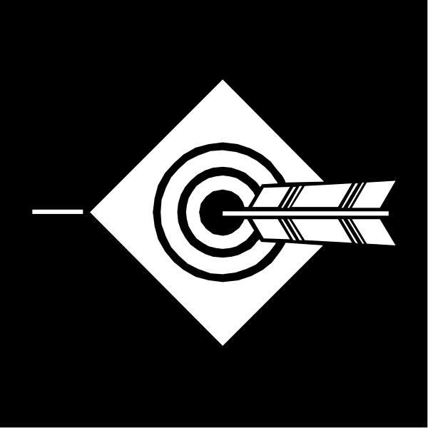 The image shows a black arrow pointing towards an icon of two arrows forming a circle with lines connecting them to each other in white on a dark background.