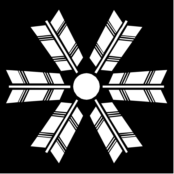 The black and white logo features a stylized snowflake design with eight symmetrical points radiating from a central circle at its base.