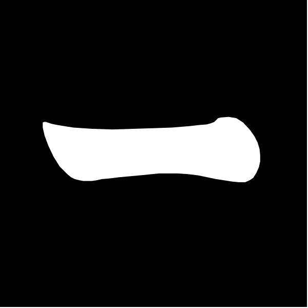 The black background has a white bone shape on it with an eye peeking out from behind it to its right side.