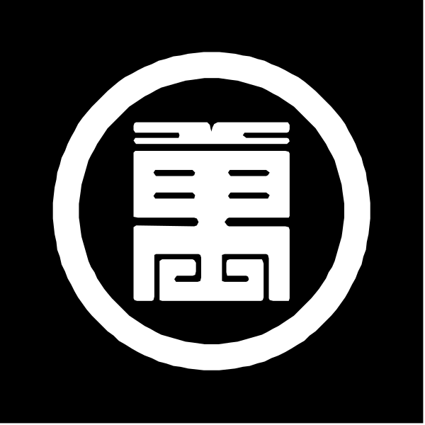 The logo features a stylized letter 'M' with an intricate design inside it resembling Chinese characters on either side of what appears to be a small temple-like structure in between them.