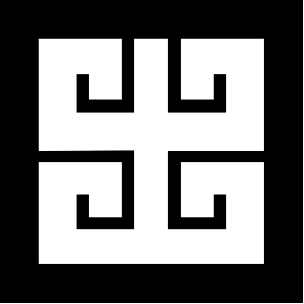 The image shows a black and white logo with an interlocking design resembling two stylized letter "S" forming a square shape in the center of it.