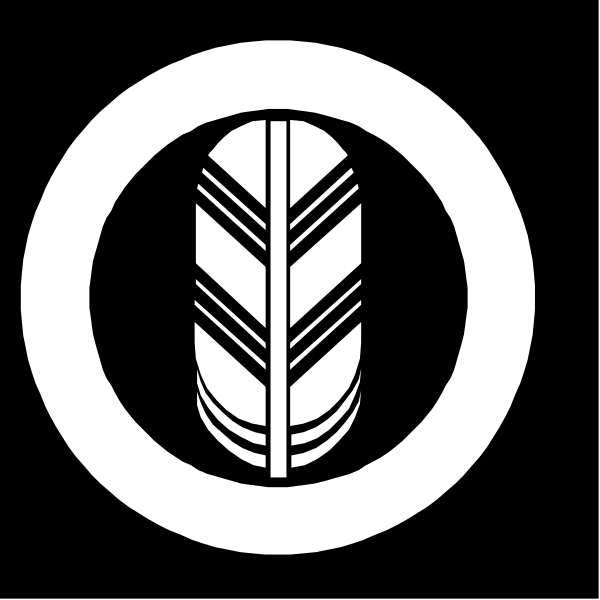 The logo features a stylized arrowhead shape with an abstract design inside it on top of what appears to be a shield-like emblem below.