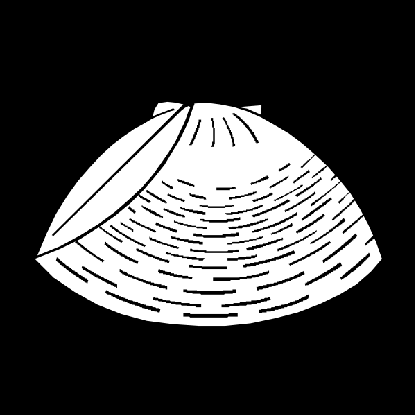 The black and white illustration shows a woven basket with an open top on it.