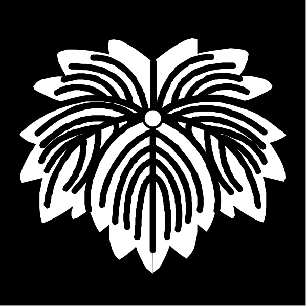 The black and white logo features a stylized flower with six petals radiating from its center to form an intricate pattern around it.