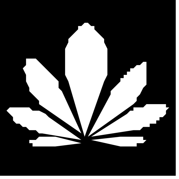 The image shows a black silhouette of an open book with pages visible on both sides against a white background.