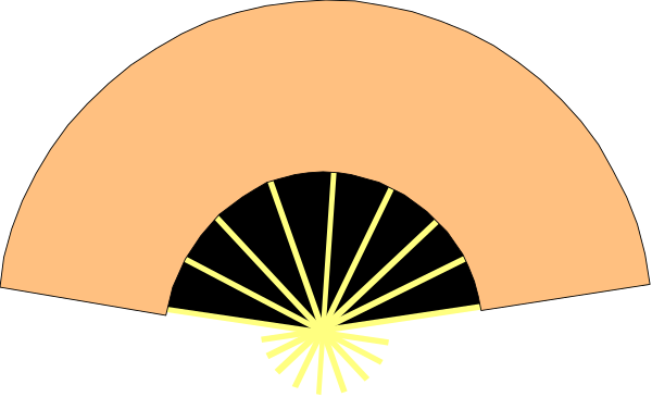 The image shows a simple black and white illustration of an umbrella with three sections: two open ones on either side forming arches over what appears to be raindrops below them in between these archways, suggesting that it is raining under this arrangement; there's no text or additional elements present.
