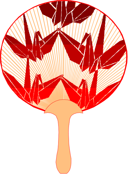 The image shows a red flower with white petals on top of an abstract background that resembles watercolor paint splatters in shades of blue-gray to black at its base.