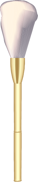 The image shows a golden microphone with white foam on top against a gray background.
