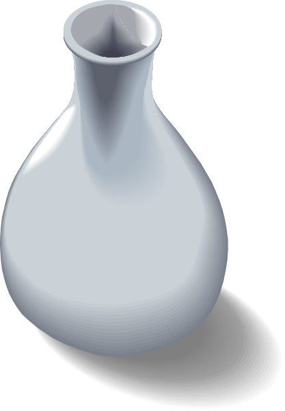 The image shows a clear glass vase with no visible contents on it against an indistinct background that does not provide any additional context about its surroundings.