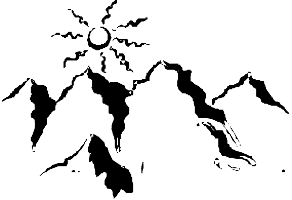 The image shows a black and white pixelated representation of an abstract shape with lines that create different patterns within it.